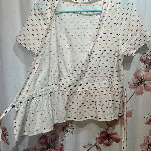 MADEWELL • Short Sleeved Wrap Shirt • Size Small - Picture 7 of 8